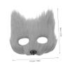 Alipis Stylish Plush Fox Half Face Mask Unique Animal Halloween Mask for Cosplay view 2