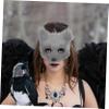 Alipis Stylish Plush Fox Half Face Mask Unique Animal Halloween Mask for Cosplay view 4