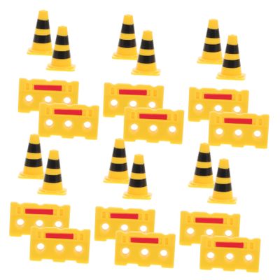 BESPORTBLE 1set Mini Traffic Cones Educational Traffic Signs for Boys and Girls Includes Cones for Imaginative Play