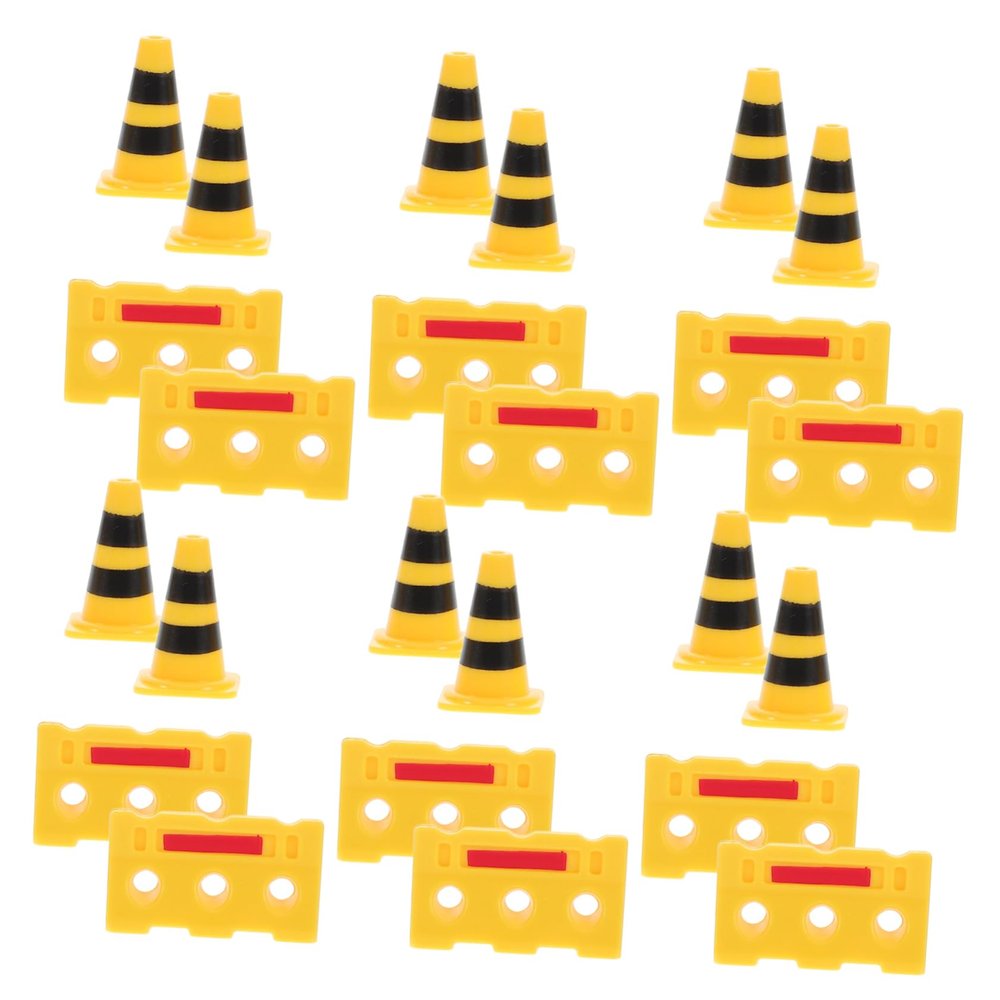 BESPORTBLE 1set Mini Traffic Cones Educational Traffic Signs for Boys and Girls Includes Cones for Imaginative Play