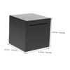 ABOOFAN Unbreakable Stainless Steel Piggy Bank for Adults Square Money Saving Box Lock Sturdy Coins Container for Home and Desktop Savings view 2
