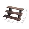 Healifty Wooden Display Shelf for Plants Compact Tiered Action Figure Stand Rustic Desktop Organizer for Home Decor and Collectibles view 2