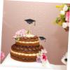 Unomor 32pcs Graduation Cake Decorative Toppers Paper Cake Picks Birthday Toppers for Themed Parties view 3