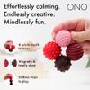 ONO Signets  Silicone Magnetic Balls with Textured Dimples, Bumps, and Waves | Fun to Play with Fidget Toy for Adults | Help Relieve Stress, Anxiety, Tension (Ruby, Set of 4) view 2