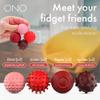 ONO Signets  Silicone Magnetic Balls with Textured Dimples, Bumps, and Waves | Fun to Play with Fidget Toy for Adults | Help Relieve Stress, Anxiety, Tension (Ruby, Set of 4) view 3
