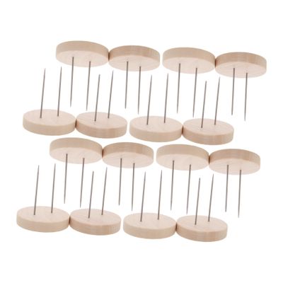 MINAOLULUS 24pcs Doll Stands Display Holders Wooden Action Figure Base Stable Support System