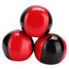 3PCS Red Black PU Leather High End Portable EPS Fine Colloidal Particle Juggling Ball Set for Professional Performance and Leisure Play view 3