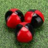 3PCS Red Black PU Leather High End Portable EPS Fine Colloidal Particle Juggling Ball Set for Professional Performance and Leisure Play view 4