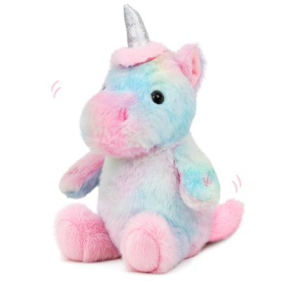 Cuteoy Talking Unicorn Repeat What You Say Musical Stuffed Animal Shaking Singing Plush Toy Electric Interactive Animated Plushies Gifts for Kids Girls Boys