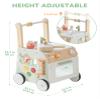 ROBUD Wooden Baby Push Walker, Learning Walking Toys, Adjustable Height Baby Walker with Decelerator, Montessori Toys for Baby 10 Months+, WRP24 view 2