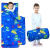 UOMNY Toddler Nap Mat for Boys-Dinosaur Nap Mats with Pillow,Boys Girls Sleep Mat for Preschool Kindergarten 53 x 22 inches view 1
