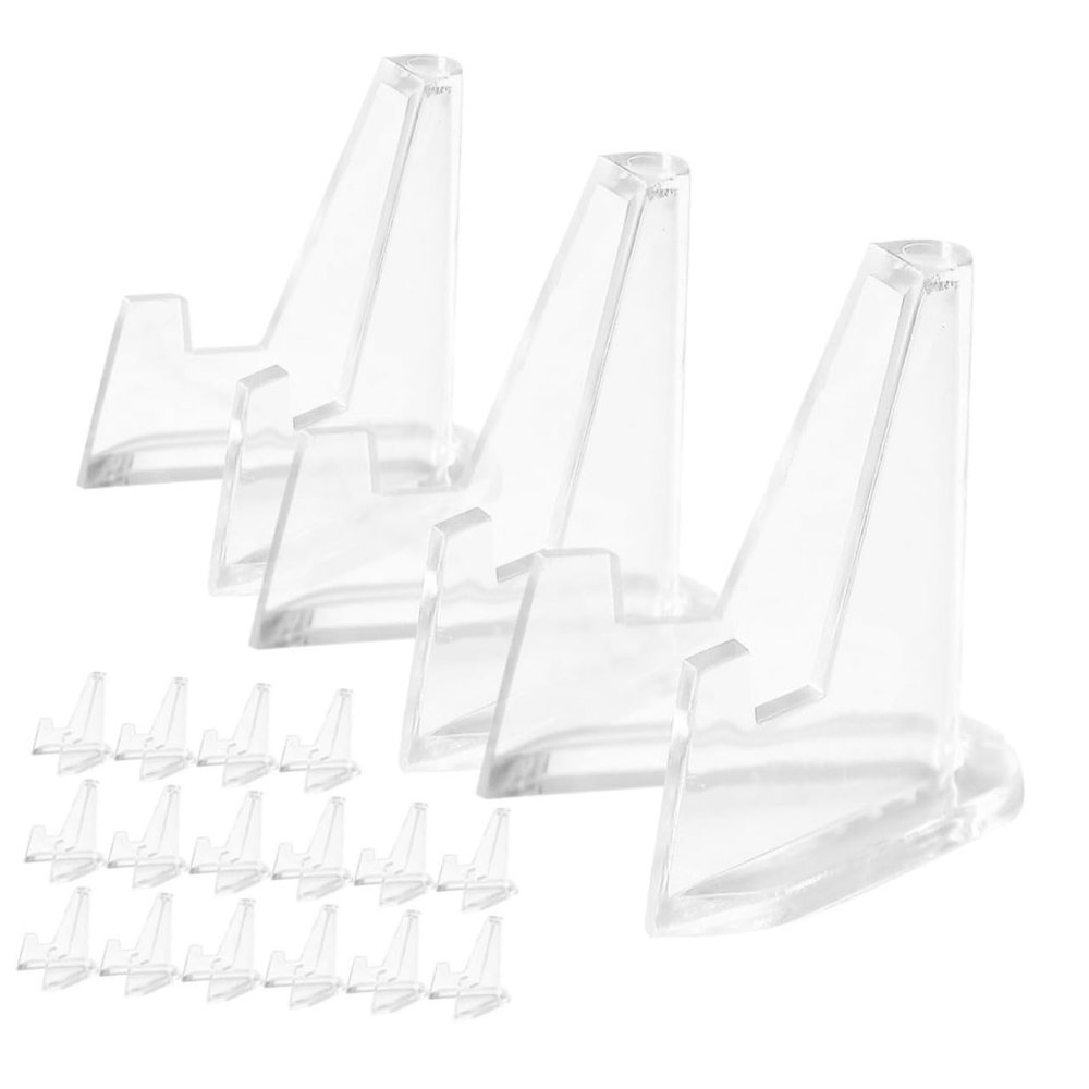 OUNONA 25pcs Medal Display Holder Acrylic Coin Stand Coin Storage Rack Display Frame Compact Stand for Collection