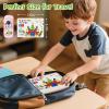 Mini Magnetic Tiles for Kids Travel - 40pcs STEM Building Blocks with Visual Storage Guide & Metal Box Play Base, Toddler Airplane Activities Toys for Ages 3-5,4-8, Compact Travel Toys view 4