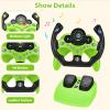 RedCrab Steering Wheels with Brake and Gas Pedals Toy for Kids,Pretend Driving Seat Toys with Light and Music,Simulated Driving for Toddlers,Baby Electric Early Learning Educational Toys (Green) view 3