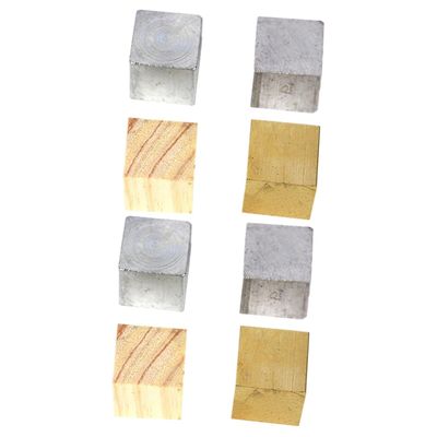 Alipis 8pcs Density Block Iron Aluminum Wood Cubes Physics Experiment Equipment Science Education Product
