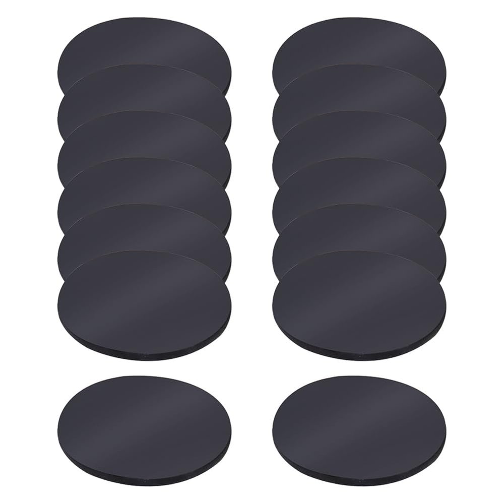 30 Pcs Miniature Plastic Figurine Bases Small Game Figure Base Tabletop Black Model Bases Round Miniature Holder Mini Figure Display Stand for Gaming Miniatures 6cm