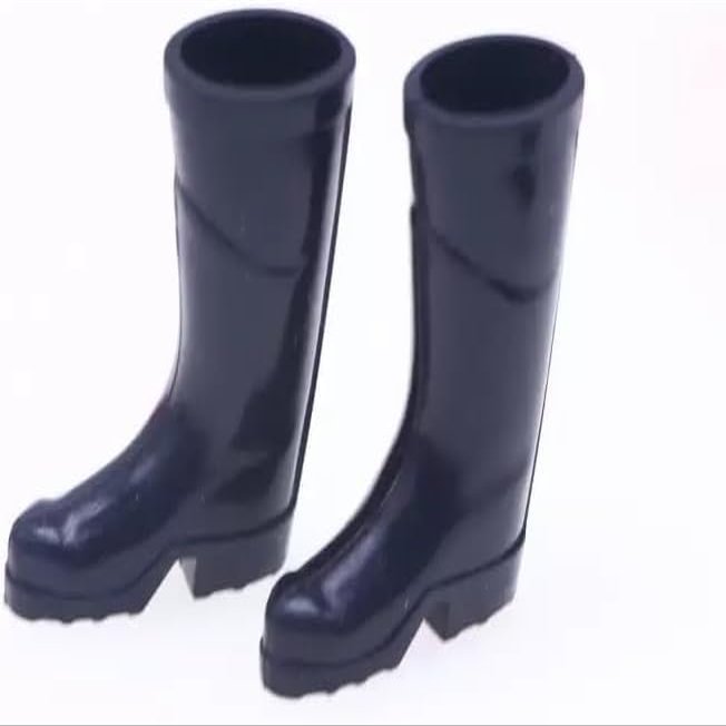 1Pair Black 1/12 Miniature Rubber Boots Dollhouse Garden AccessoriesDollhouse Accessories, Decorations
