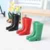 1Pair Black 1/12 Miniature Rubber Boots Dollhouse Garden AccessoriesDollhouse Accessories, Decorations view 4