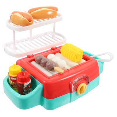 Garneck Boys and Girls Mini Grill Playset Plastic Toy Kitchen Appliances Juicing Machine Safe for Toddlers