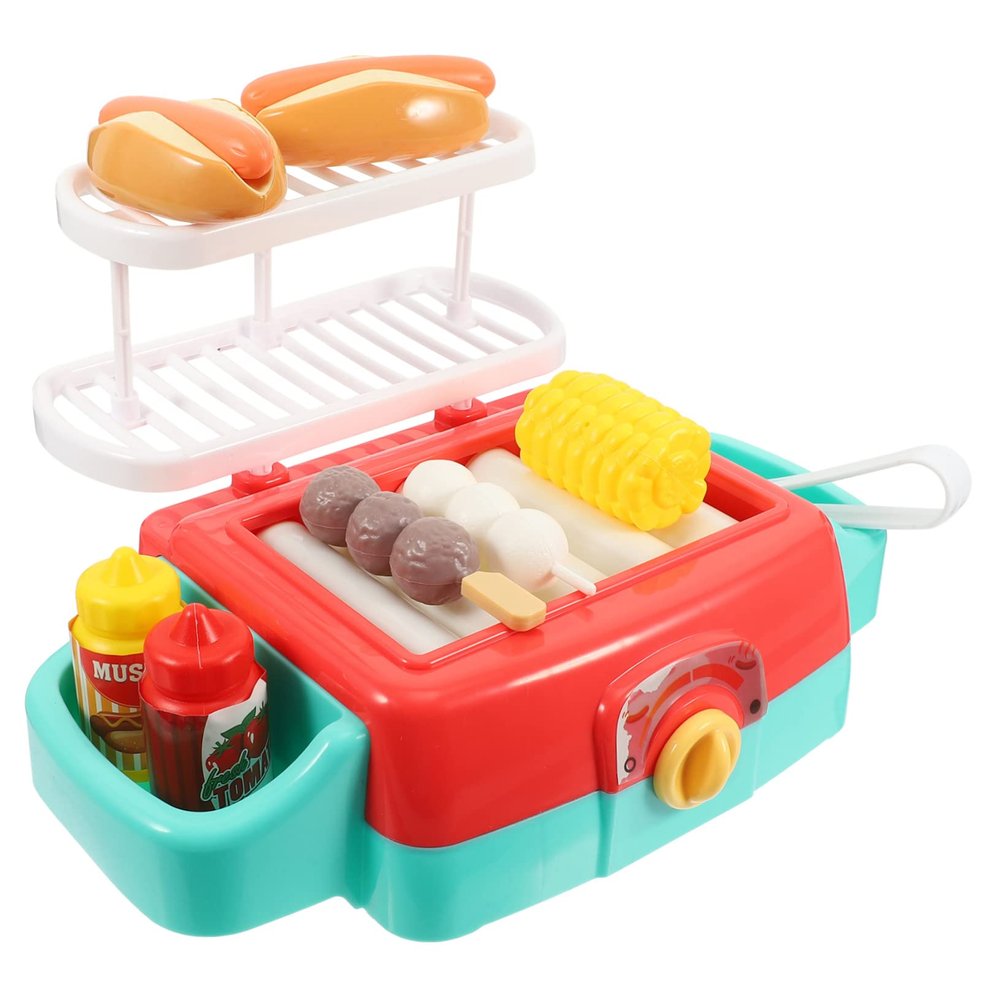 Garneck Boys and Girls Mini Grill Playset Plastic Toy Kitchen Appliances Juicing Machine Safe for Toddlers