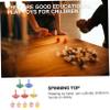 BESPORTBLE 10pcs Funny Wooden Pinecone Spinning Tops Boy Girl's Toys Design Visual Entertainment Random Color view 2