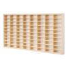 1:64 Scale Toy Car Display Case Organizer Storage, Wooden Wheel Rack Wall Mounted with 80 Compartments, Stylish Diecast Car Display Rack for Toy Car, Collectibles, Figurines (77.5x4x47cm) view 2