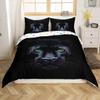 jejeloiu Kids Lion Bedding Set Toddler Size, Safari Print Comforter Cover 3D Wild Animal Pattern Duvet Cover Boys Girls Teens Bedroom Decor with 1 Pillow Case (No Comforter) view 1