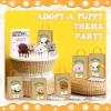 38 Pcs Adopt a Puppy Party Favors Include 12 Pcs Mini Stuffed Dogs 12 Pcs Kraft Paper Gift Bags 12 Pcs Adopt Cards 1 Adopt Sign 1 Fence for Adopt a Dog Party Favor Supplies Pet Birthday Gifts view 3