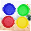 BESPORTBLE 4 Pack Boys and Girls Beach Sieve Toy Sand Mesh Strainer Lightweight Plastic Sieve Handheld Strainer Toy for Sand and Beach Play view 3