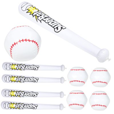 Abaodam Baseball Bat Inflatable Set 10pcs Pool Toys for Baseball Themed Parties Safe