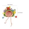 Knitted Floral Headgear Cover Woolen Yarn Outfits Accessory 10x9cm Handmade Hood for Plush Stuffed Animals view 3