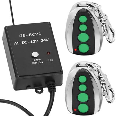 ERM12 External Receiver and M12 Remote Transmitters Gate Openers for Automatic Swing Sliding Gate, 4-Button Gate Remote Operator 433,92MHz for Lockmaster to/pens Casar (M12 Remote 2PC+ERM12 Receiver)