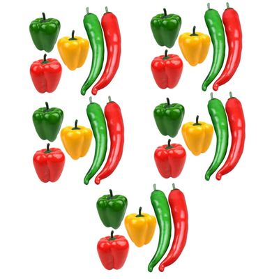 ULTECHNOVO 25pcs Simulated Chili Fake Pepper Models Decorative Props for Party and Photography
