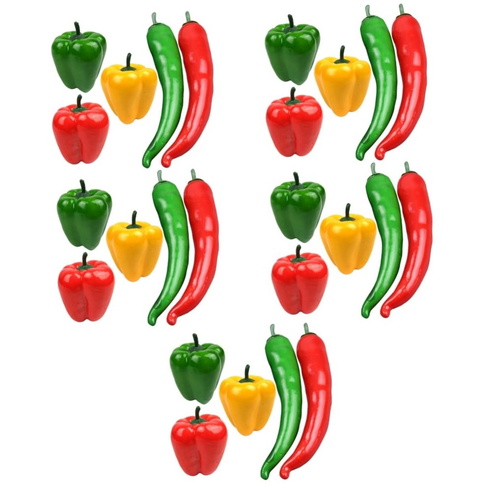 ULTECHNOVO 25pcs Simulated Chili Fake Pepper Models Decorative Props for Party and Photography