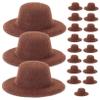BESPORTBLE 20pcs Mini Jazz Hats for Dolls Cute Miniature Western Accessories for Pretend Play Dress up and Dollhouse Decoration Fun Mini Hats for Boys and Girls view 1