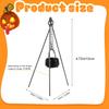 1:12 Scale Halloween Cauldron, Mini Cauldron with Stand Alloy Witch Black Pot with Handle for Dollhouse Decor, Halloween Party Favor view 2