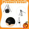 1:12 Scale Halloween Cauldron, Mini Cauldron with Stand Alloy Witch Black Pot with Handle for Dollhouse Decor, Halloween Party Favor view 4