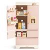 ROBUD Wooden Play Fridge, Kitchen Toy Fridge Freezer Set with Ice Maker, Play Kitchen Refrigerator, Kitchen Playset Gift for Kids & Toddlers, Age 3+ (Pink) view 1
