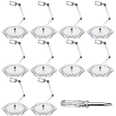 Action Figure Display Holder, 10Pcs Clear Stands for Hg 1/144 Robot Models