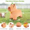 SuzziPals Bouncy Capybara Hopper Toys, Inflatable Ride on Toy with Plush Cover, Indoor & Outdoor Hopping Bouncing Animals for Toddlers Kids Adults, Capybara Stuffed Animal Hopping Toddler Gifts view 2