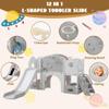 12 in 1 Toddler Slide, Astronaut Themed for Baby Slide Toddlers Aged 3+, with Astronaut,Telescope, Basketball Hoop and Ring Toss, Toddler Playset Gray Combo view 2