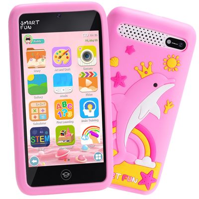 Kids Smart Phone Toys with 3.97" Touchscreen, Christmas Birthday Gifts for Kids Ages 3-12, Toddler Learning Cell Phone with Games & Dual Camera, Girls Phone Toys for Age 3 4 5 6 7 8 9 Years Old