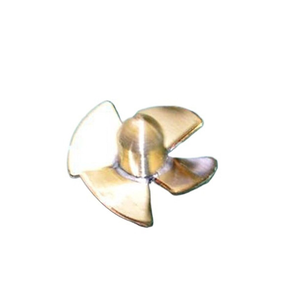 12mm Brass 4-Blade Propeller for RC Model Boats 2mm Shaft Hole CW Or CCW Rotation Scale Ship DIY Upgrade Part(CCW)