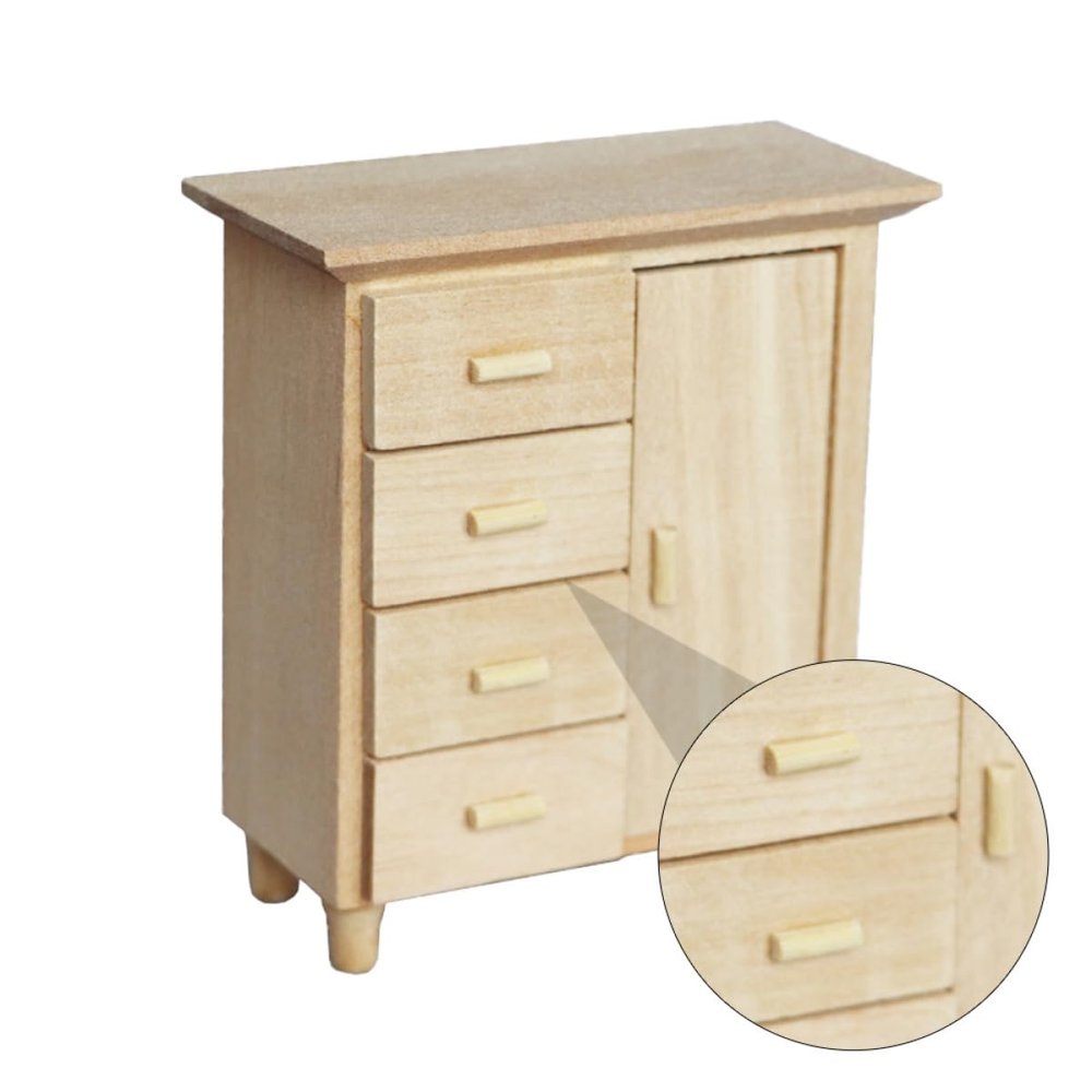 Abaodam 1pc Mini Cabinet Furniture Model Sideboard for Dollhouse Decoration Natural Adornment for Miniature Displays and Creative Crafts