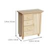 Abaodam 1pc Mini Cabinet Furniture Model Sideboard for Dollhouse Decoration Natural Adornment for Miniature Displays and Creative Crafts view 2