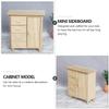 Abaodam 1pc Mini Cabinet Furniture Model Sideboard for Dollhouse Decoration Natural Adornment for Miniature Displays and Creative Crafts view 3