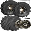 hopsupRC RC Full Brass 1.0in Beadlock RC Wheel RC Tires for 1/18 1/24 Trx4m Axial SCX24 RC Crawler, 1.0RC Metal Wheel Hub Rim RC Truck Tires 4pcs view 1