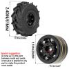 hopsupRC RC Full Brass 1.0in Beadlock RC Wheel RC Tires for 1/18 1/24 Trx4m Axial SCX24 RC Crawler, 1.0RC Metal Wheel Hub Rim RC Truck Tires 4pcs view 3
