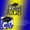 1PC Blue Glitter Class of 2025 Graduation Cake Topper, VARACL Graduation Decorations 2025 High School College Senior Grad Cap Diploma Cake Picks Grad Party Cake Decorations Supplies view 2