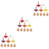 VOSAREA 30pcs Wooden Pine Tops for Toddlers Safe Adorable Toys to Hand-Eye Coordination and Motor Skills Random for Fun Playtime view 1